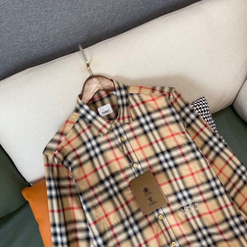 Replica Burberry Shirts Long Sleeved For Men #912806 $70.00 USD for Wholesale
