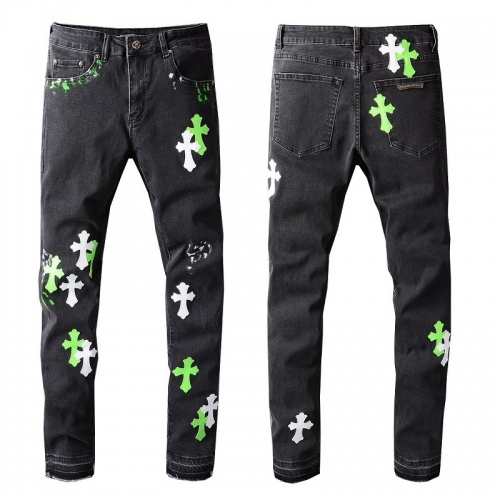 Chrome Hearts Jeans For Men #913230 $65.00 USD, Wholesale Replica Chrome Hearts Jeans