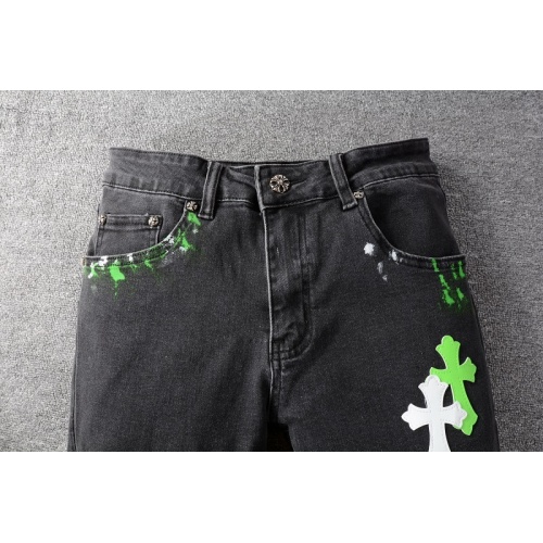 Replica Chrome Hearts Jeans For Men #913230 $65.00 USD for Wholesale