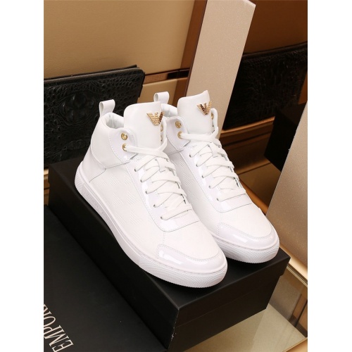 Armani High Tops Shoes For Men #913861 $85.00 USD, Wholesale Replica Armani High Tops Shoes