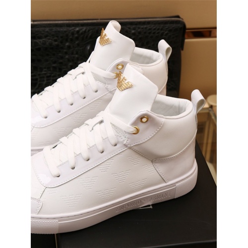Replica Armani High Tops Shoes For Men #913861 $85.00 USD for Wholesale