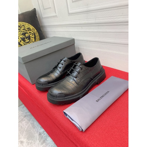 Replica Balenciaga Leather Shoes For Men #913950 $122.00 USD for Wholesale