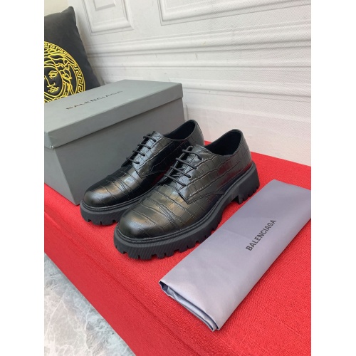 Replica Balenciaga Leather Shoes For Men #913952 $122.00 USD for Wholesale