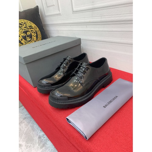 Replica Balenciaga Leather Shoes For Men #913954 $122.00 USD for Wholesale