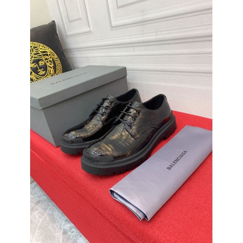 Replica Balenciaga Leather Shoes For Men #913958 $122.00 USD for Wholesale