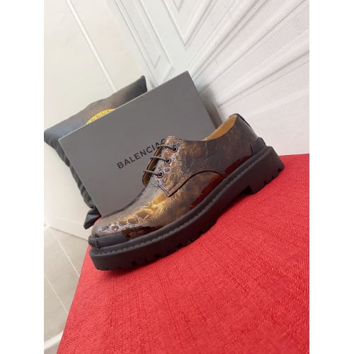 Replica Balenciaga Leather Shoes For Men #913960 $122.00 USD for Wholesale