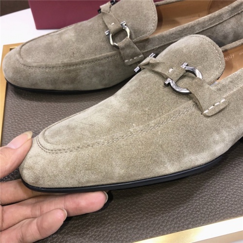 Replica Salvatore Ferragamo Leather Shoes For Men #914134 $100.00 USD for Wholesale