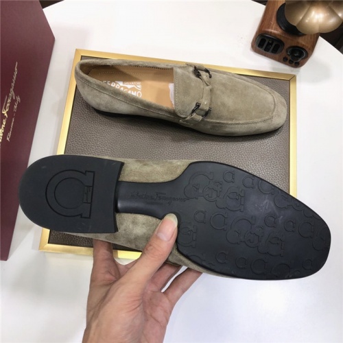 Replica Salvatore Ferragamo Leather Shoes For Men #914134 $100.00 USD for Wholesale