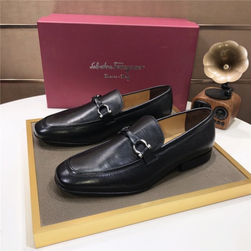 Ferragamo Salvatore FS Leather Shoes For Men #914135