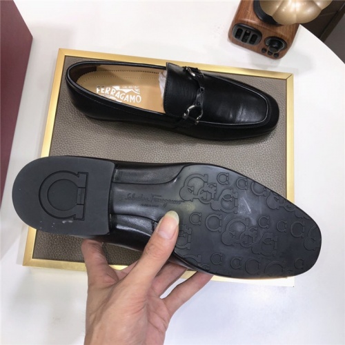 Replica Salvatore Ferragamo Leather Shoes For Men #914135 $100.00 USD for Wholesale