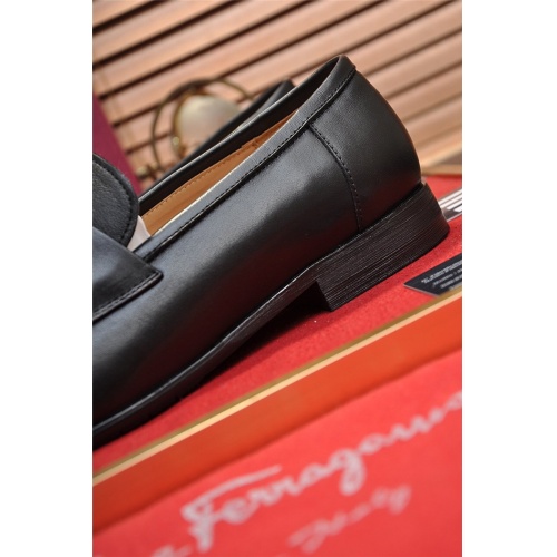 Replica Salvatore Ferragamo Leather Shoes For Men #914155 $96.00 USD for Wholesale