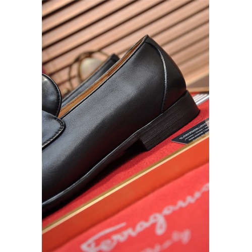 Replica Salvatore Ferragamo Leather Shoes For Men #914157 $96.00 USD for Wholesale