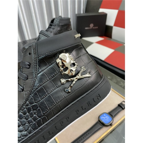 Replica Philipp Plein PP High Tops Shoes For Men #914168 $85.00 USD for Wholesale