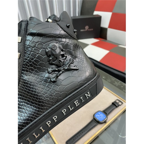 Replica Philipp Plein PP High Tops Shoes For Men #914169 $85.00 USD for Wholesale