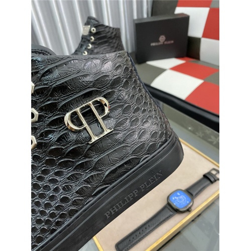 Replica Philipp Plein PP High Tops Shoes For Men #914170 $85.00 USD for Wholesale