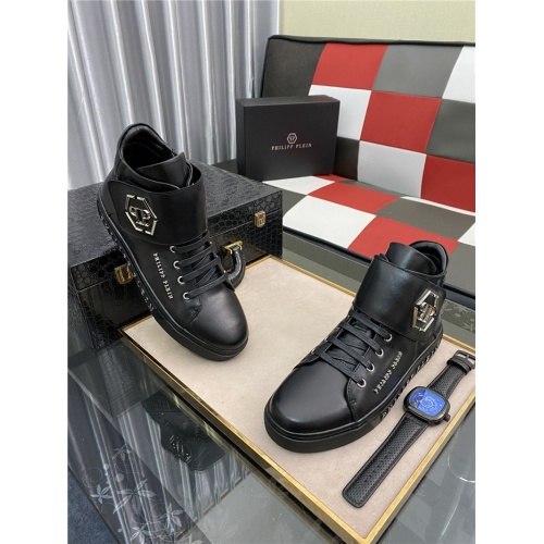 Replica Philipp Plein PP High Tops Shoes For Men #914171 $85.00 USD for Wholesale