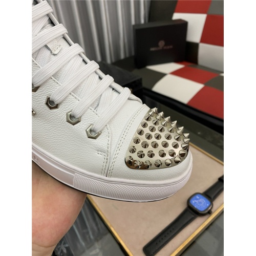 Replica Philipp Plein PP High Tops Shoes For Men #914173 $85.00 USD for Wholesale
