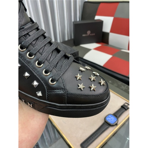 Replica Philipp Plein PP High Tops Shoes For Men #914174 $85.00 USD for Wholesale