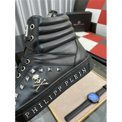 Replica Philipp Plein PP High Tops Shoes For Men #914174 $85.00 USD for Wholesale