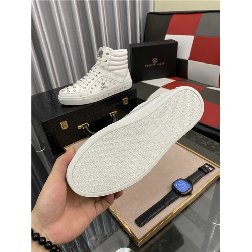 Replica Philipp Plein PP High Tops Shoes For Men #914175 $85.00 USD for Wholesale