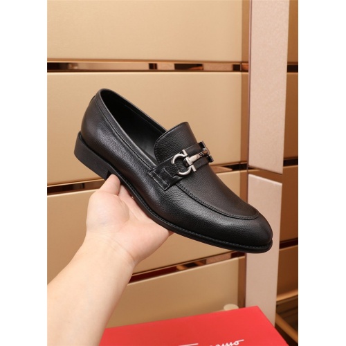 Replica Salvatore Ferragamo Leather Shoes For Men #914211 $82.00 USD for Wholesale