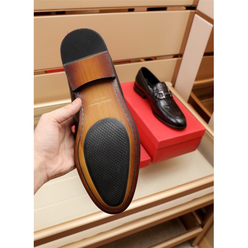 Replica Salvatore Ferragamo Leather Shoes For Men #914212 $82.00 USD for Wholesale