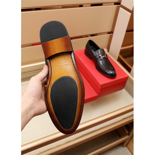 Replica Salvatore Ferragamo Leather Shoes For Men #914216 $82.00 USD for Wholesale
