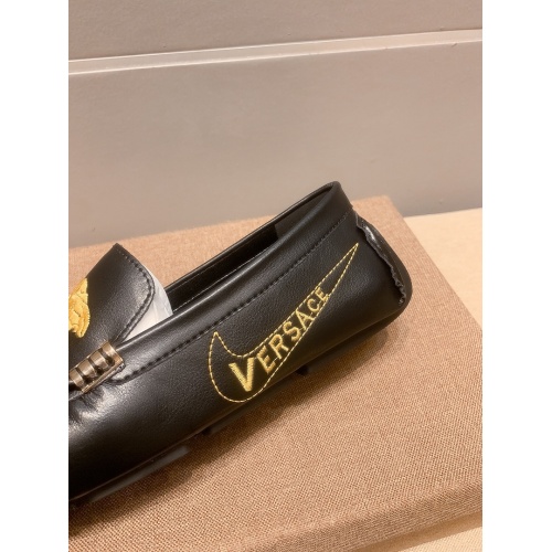 Replica Versace Leather Shoes For Men #914238 $68.00 USD for Wholesale