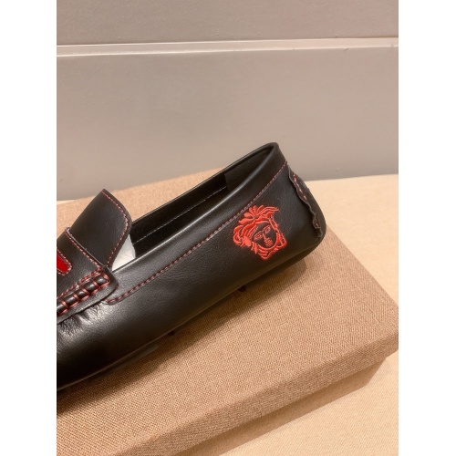 Replica Versace Leather Shoes For Men #914240 $68.00 USD for Wholesale