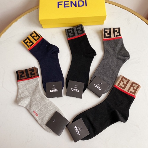Replica Fendi Socks #914624 $29.00 USD for Wholesale