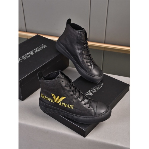 Armani High Tops Shoes For Men #914642 $82.00 USD, Wholesale Replica Armani High Tops Shoes