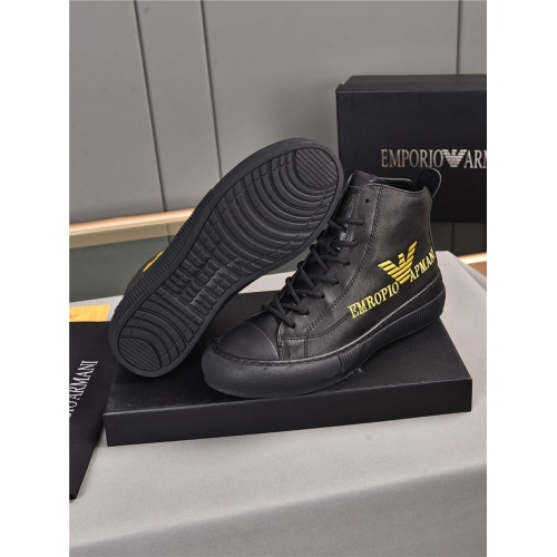 Replica Armani High Tops Shoes For Men #914642 $82.00 USD for Wholesale