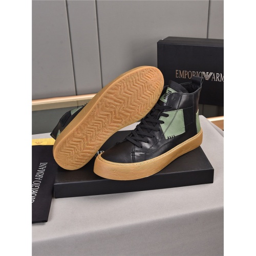 Replica Armani High Tops Shoes For Men #914690 $82.00 USD for Wholesale