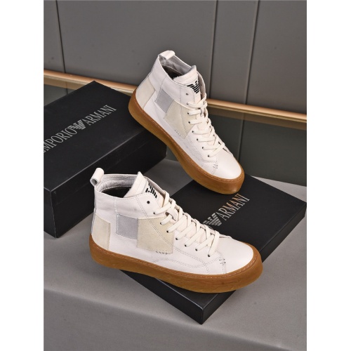 Armani High Tops Shoes For Men #914691 $82.00 USD, Wholesale Replica Armani High Tops Shoes