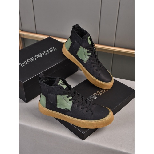 Armani High Tops Shoes For Men #914692 $82.00 USD, Wholesale Replica Armani High Tops Shoes