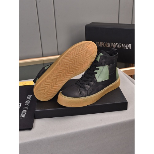 Replica Armani High Tops Shoes For Men #914692 $82.00 USD for Wholesale