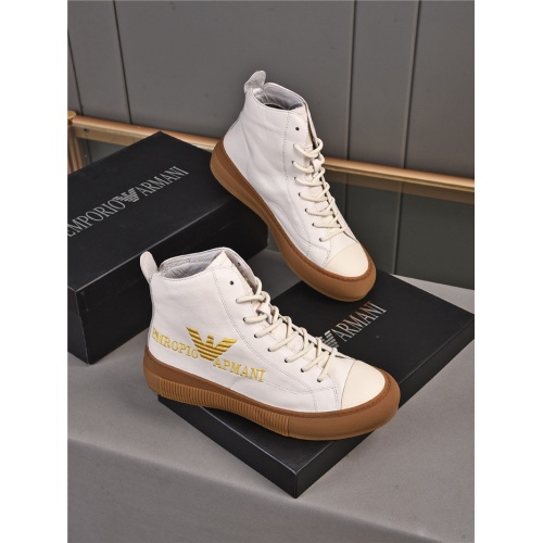 Armani High Tops Shoes For Men #914693 $82.00 USD, Wholesale Replica Armani High Tops Shoes