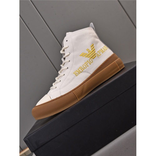 Replica Armani High Tops Shoes For Men #914693 $82.00 USD for Wholesale