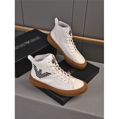 Armani High Tops Shoes For Men #914695 $82.00 USD, Wholesale Replica Armani High Tops Shoes