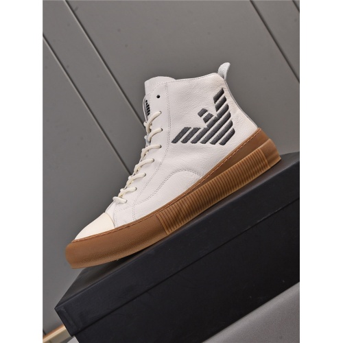 Replica Armani High Tops Shoes For Men #914695 $82.00 USD for Wholesale
