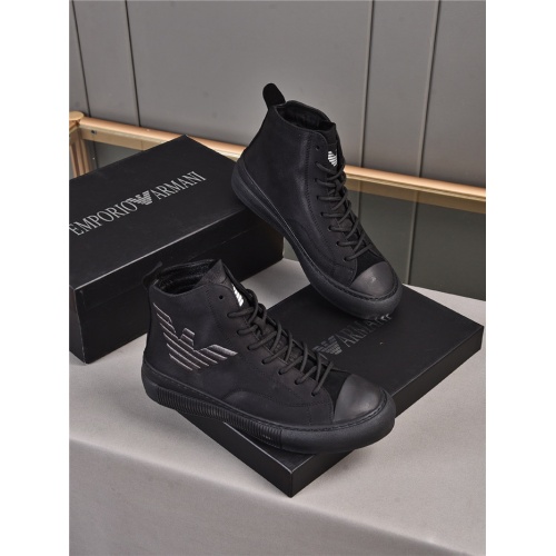 Armani High Tops Shoes For Men #914696 $82.00 USD, Wholesale Replica Armani High Tops Shoes