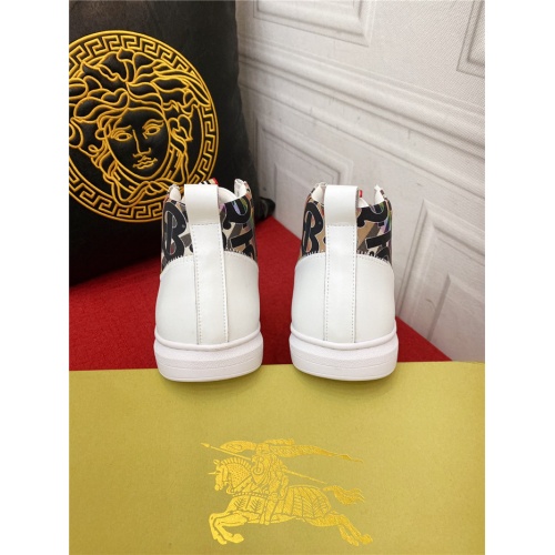 Replica Burberry High Tops Shoes For Men #914708 $76.00 USD for Wholesale