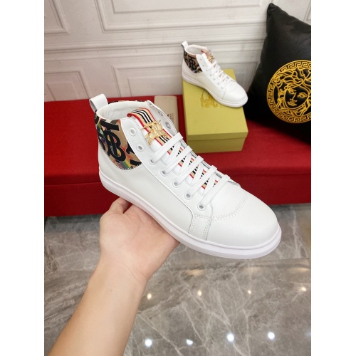 Replica Burberry High Tops Shoes For Men #914913 $76.00 USD for Wholesale