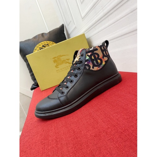 Replica Burberry High Tops Shoes For Men #914914 $76.00 USD for Wholesale