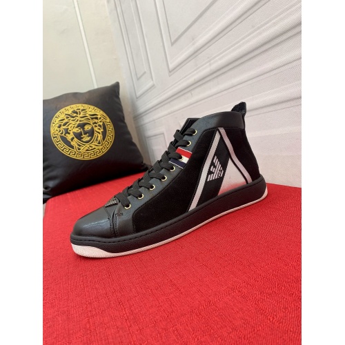 Replica Armani High Tops Shoes For Men #914920 $85.00 USD for Wholesale