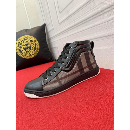 Replica Burberry High Tops Shoes For Men #914925 $82.00 USD for Wholesale