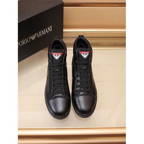 Replica Armani High Tops Shoes For Men #915023 $85.00 USD for Wholesale