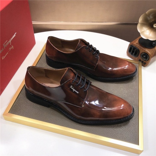 Salvatore Ferragamo Leather Shoes For Men #915239 $85.00 USD, Wholesale Replica Salvatore Ferragamo Leather Shoes