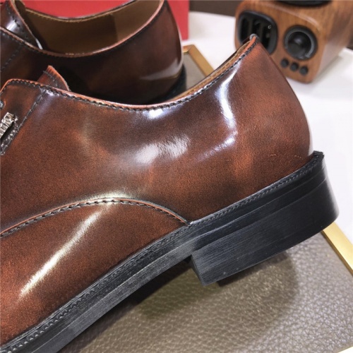 Replica Salvatore Ferragamo Leather Shoes For Men #915239 $85.00 USD for Wholesale