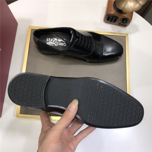 Replica Salvatore Ferragamo Leather Shoes For Men #915242 $100.00 USD for Wholesale